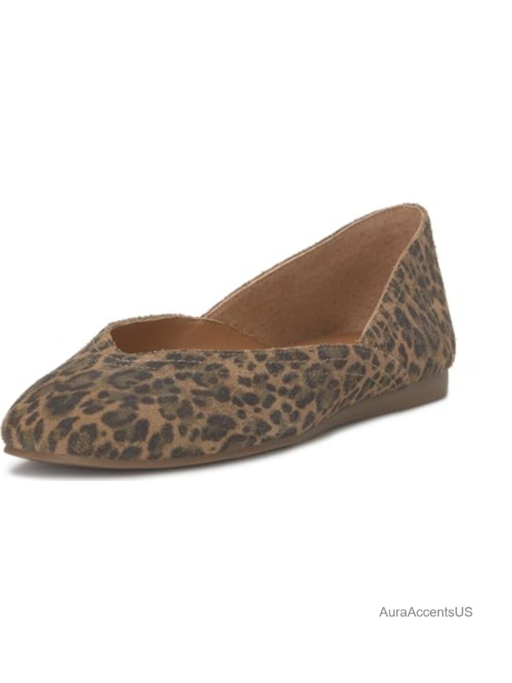 Leopard Print Slip-On Ballet Flats Square Toe Cushioned Casual Shoes